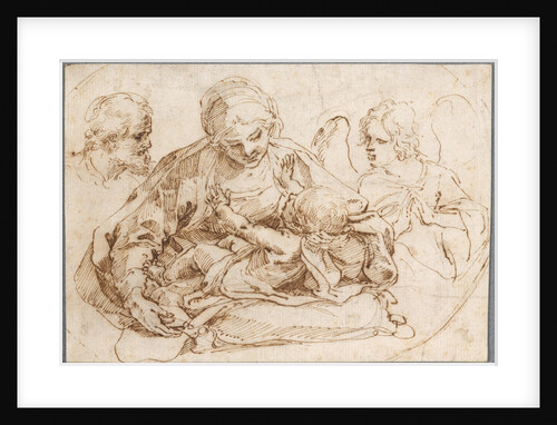 Holy Family with an Angel by Guido Reni