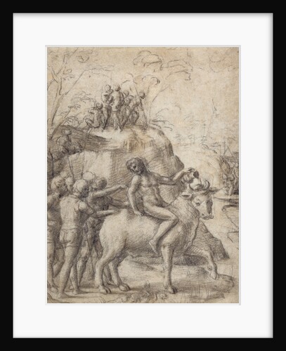 A Man Riding a Bull, and Other Figures by Correggio