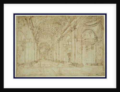 Interior of Saint Peter's Basilica by Anonymous