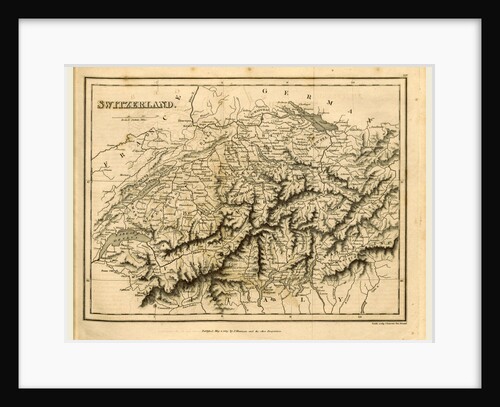 Map of Switzerland, 1819 by J. Mawman