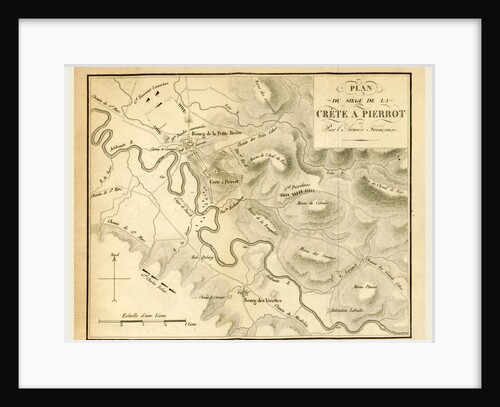 Plan, map the battle of Crete a Pierrot by the French army by Anonymous