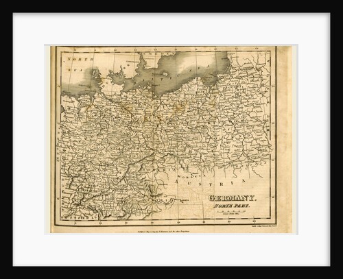Map of Germany, 1819 by J. Mawman