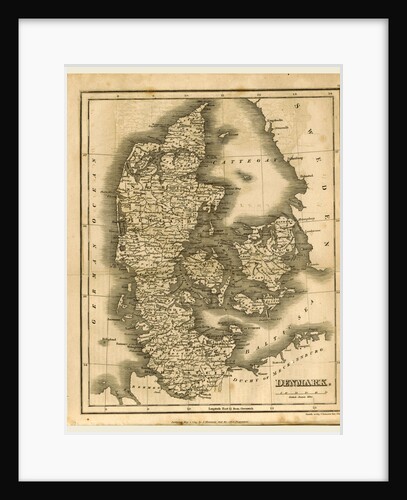 Map of Denmark, 1819, by J. Mawman