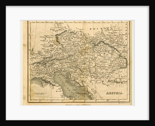 Map Austria, 1819 by J. Mawman