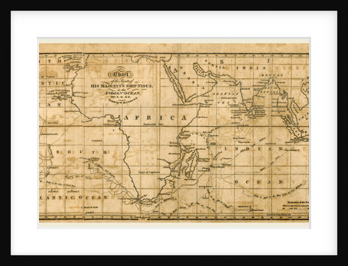 Chart, Map of a voyage along the Eastern Coast of Africa to St. Helena, to Rio de Janeiro, Bahia, and Pernambuco in Brazil, in the Nisus Frigate by Anonymous