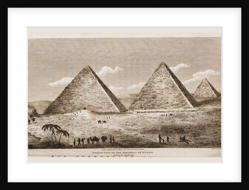 North view of the Pyramids of Djizeh, 1817, Egypt by Anonymous