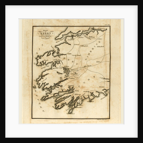 Map of Kerry, Killarney and the surrounding scenery, Ireland by Anonymous