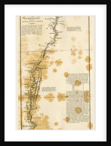 Map of the course of the Nile, 1821 by Anonymous