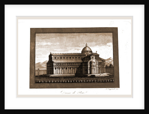 Pisa, acquerello da Angiolo Cappiardi, Duomo di Pisa, Italy by Anonymous