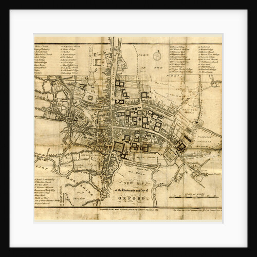Map of Oxford, 1817 by Anonymous