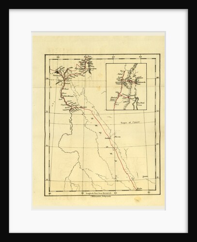Kosseir, Alexandria, map by Anonymous
