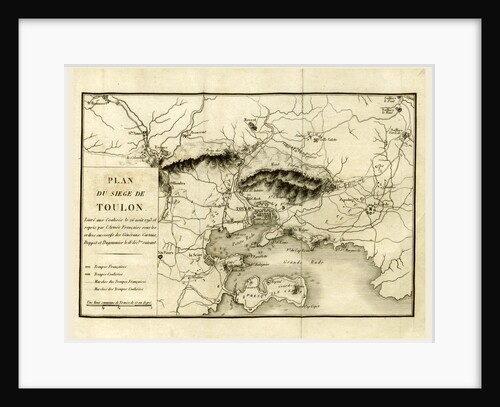 Map of Toulon, France, Europe by Anonymous