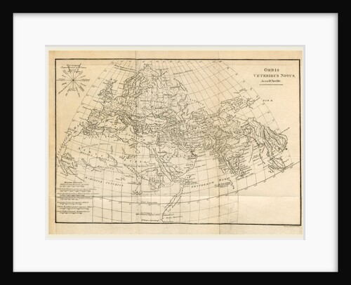 World map, Orbis Veteribus Notus by Anonymous