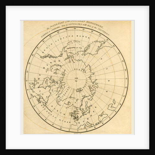 Map Northern Hemisphere 1824 by Anonymous
