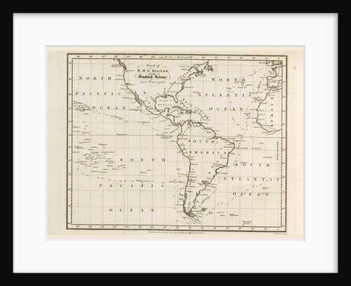 Map, Voyage of H.M.S. Blonde to the Sandwich Islands, in the years 1824-1825 by Anonymous