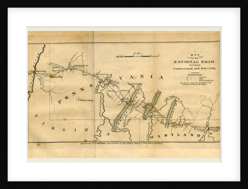 Map of the road between Cumberland and Wheeling by Anonymous