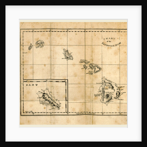 Map of the Sandwich Islands, in the years 1825 by Anonymous