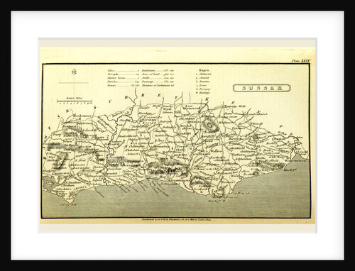 Sussex, A Topographical Dictionary, United Kingdom, UK, 1824 by Anonymous