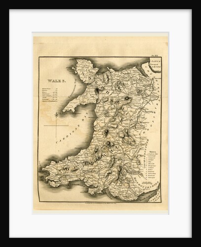 A Topographical Dictionary of the United Kingdom, Wales map by Anonymous