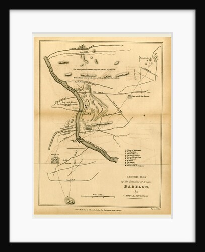 Babylon, map, 1827 by Anonymous