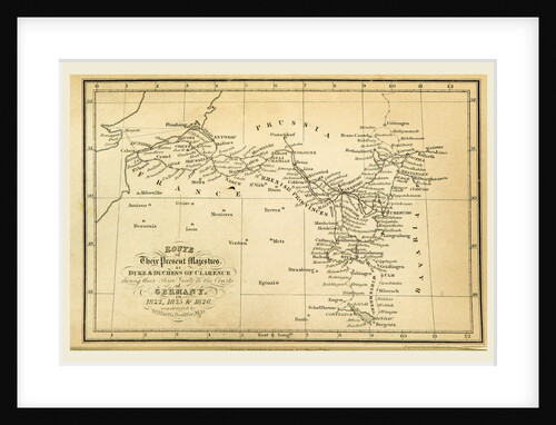 Route of their Royal Highnesses the Duke & Duchess of Clarence during their visits 1822, 1825, & 1826 of Germany by Anonymous