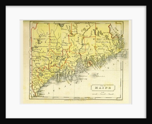 Part of Maine, US, The Boston School Atlas by Anonymous