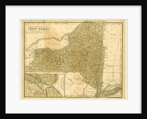 Map New York, The Boston School Atlas by Anonymous