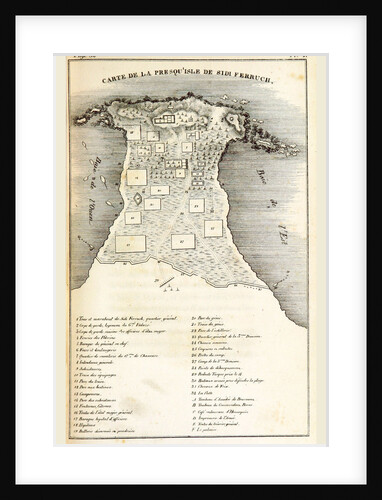 Map Sidi Ferruch, Algeria, 1830 by Anonymous
