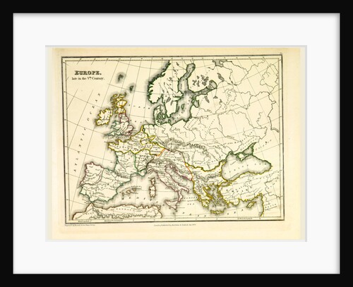 Europe in the fifth century map by Anonymous