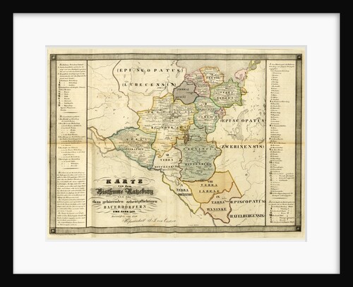 Map, Land of the former bishopric of Ratzeburg by Anonymous