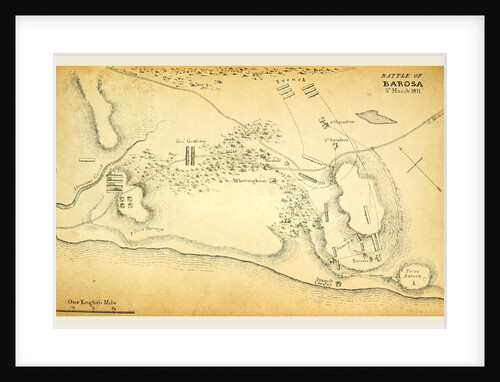 Battle of Barosa map, 1811 by Anonymous