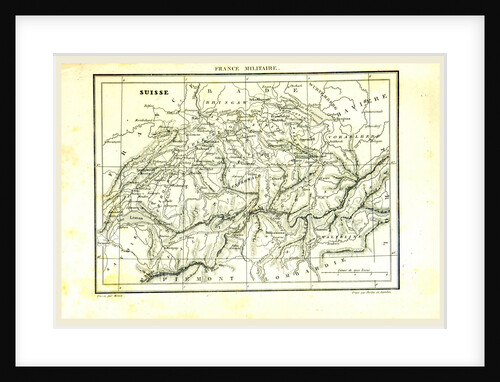 Switzerland, map by Anonymous
