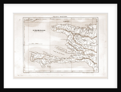 Map, Saint-Domingue was a French colony on the Caribbean island of Hispaniola from 1659 to 1809 by Anonymous