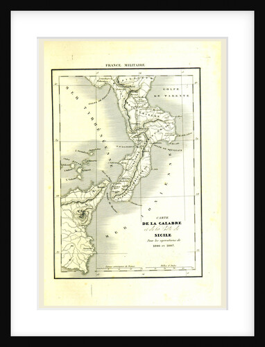 Map of Calabria, Italy by Anonymous