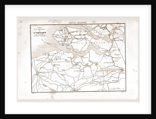 Map of river Scheldt, De Schelde, L'Escaut, The Netherlands by Anonymous