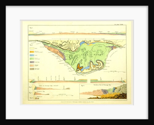 The Geological relations of the beds between the chalk and the Purbeck Limestone in the South-East of England, 1824, part of the Isle of Wight by Anonymous