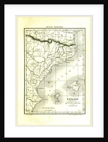 Map, Spain, Catalonia, Valencia by Anonymous