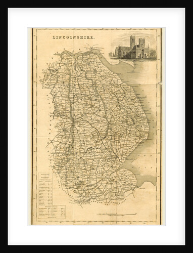 Map Lincolnshire UK by Anonymous