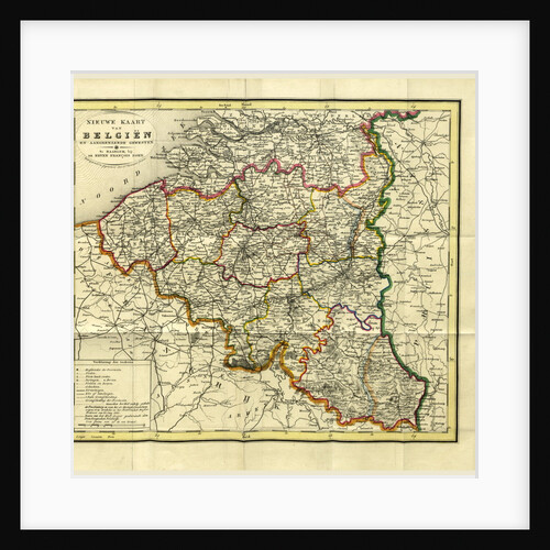 Map Belgium, 19th century by Anonymous