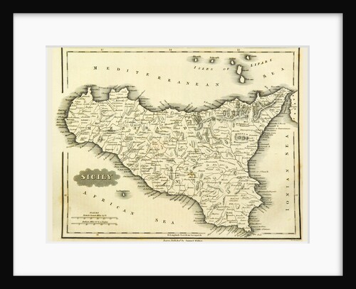 Map Sicily, Italy by Anonymous