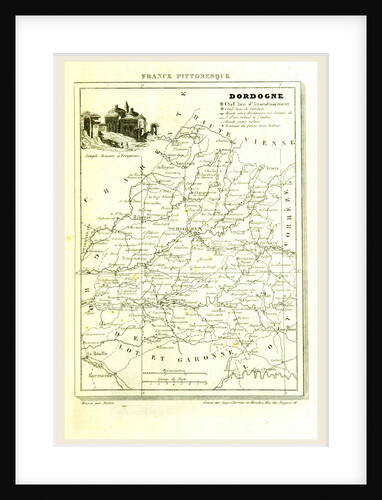 France pittoresque, map Dordogne by Anonymous