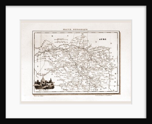France pittoresque, map Aube by Anonymous