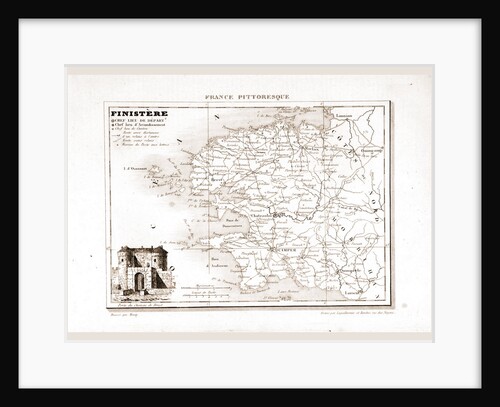 France pittoresque, Finistere, map by Anonymous