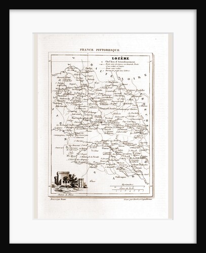 France pittoresque, map, Lozere by Anonymous