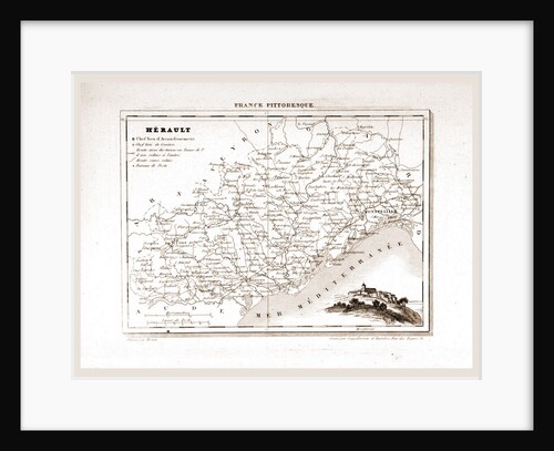 France pittoresque, Herault, map by Anonymous