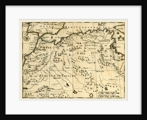 Map of the Kingdoms and of Barbary, A Voyage to Barbary, for the Redemption of Captives by Anonymous