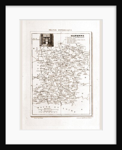 France pittoresque, map Mayenne by Anonymous