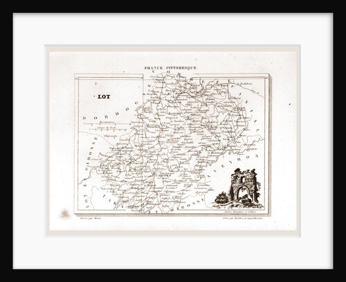 France pittoresque,Lot, map by Anonymous