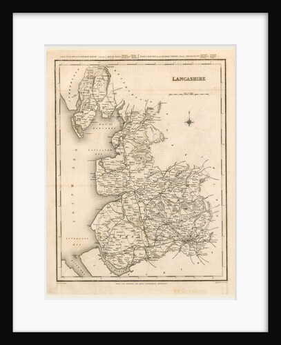 A Topographical Dictionary of England, Lancashire, map by Anonymous