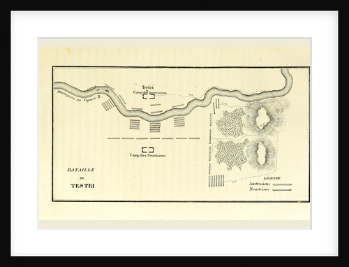 Battle of Testri near Soissons, map by Anonymous